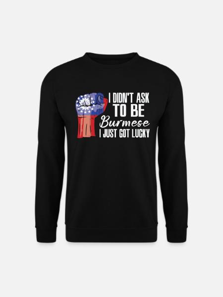 Fierté birmane cultivée drapeau birman - Sweat-shirt Unisexe - noir
