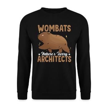 Furry Architects Wombat Propriétaire Australien - Sweat-shirt Unisexe - noir - Devant - Alina (178cm) & Michal (187cm)