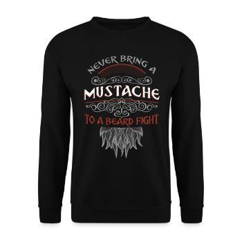 Beard Lover Bearded Man Never - Unisex Pullover - Schwarz - Vorne - Alina (178cm) & Michal (187cm)