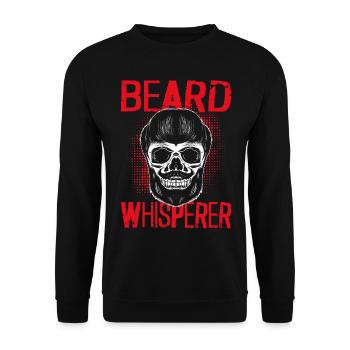 Beard Lover Bearded Man Beard - Unisex Sweatshirt - black - Front - Alina (178cm) & Michal (187cm)