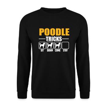 Poodle Tricks - Unisex Pullover - Schwarz - Vorne - Alina (178cm) & Michal (187cm)
