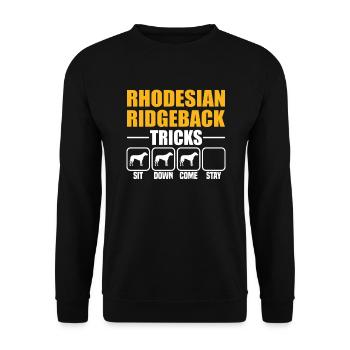 Astuces de Rhodesian Ridgeback - Sweat-shirt Unisexe - noir - Devant - Alina (178cm) & Michal (187cm)