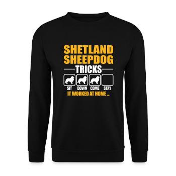 Shetland Sheepdog Tricks - Unisex Sweatshirt - black - Front - Alina (178cm) & Michal (187cm)