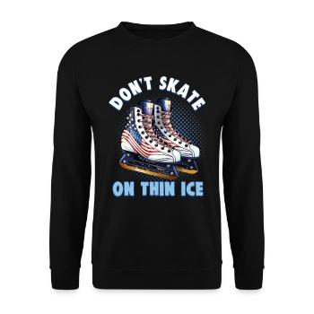 Patineur sur glace Patinage sur glace Patinage sur glace - Sweat-shirt Unisexe - noir - Devant - Alina (178cm) & Michal (187cm)
