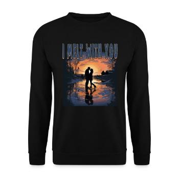 Patineur sur glace Patinage sur glace Patinage sur glace - Sweat-shirt Unisexe - noir - Devant - Alina (178cm) & Michal (187cm)