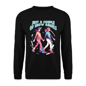 Ice skater Ice skating Ice skating - Unisex Sweatshirt - black - Front - Alina (178cm) & Michal (187cm)
