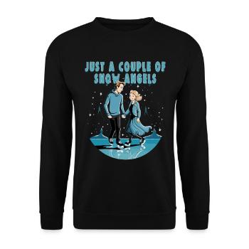 Ice skater Ice skating Ice skating - Unisex Sweatshirt - black - Front - Alina (178cm) & Michal (187cm)