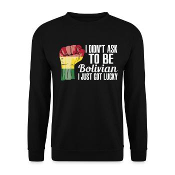 Fierté bolivienne Drapeau bolivien - Sweat-shirt Unisexe - noir - Devant - Alina (178cm) & Michal (187cm)