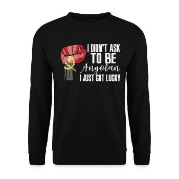 Fierté angolaise cultivée Drapeau angolais - Sweat-shirt Unisexe - noir - Devant - Alina (178cm) & Michal (187cm)