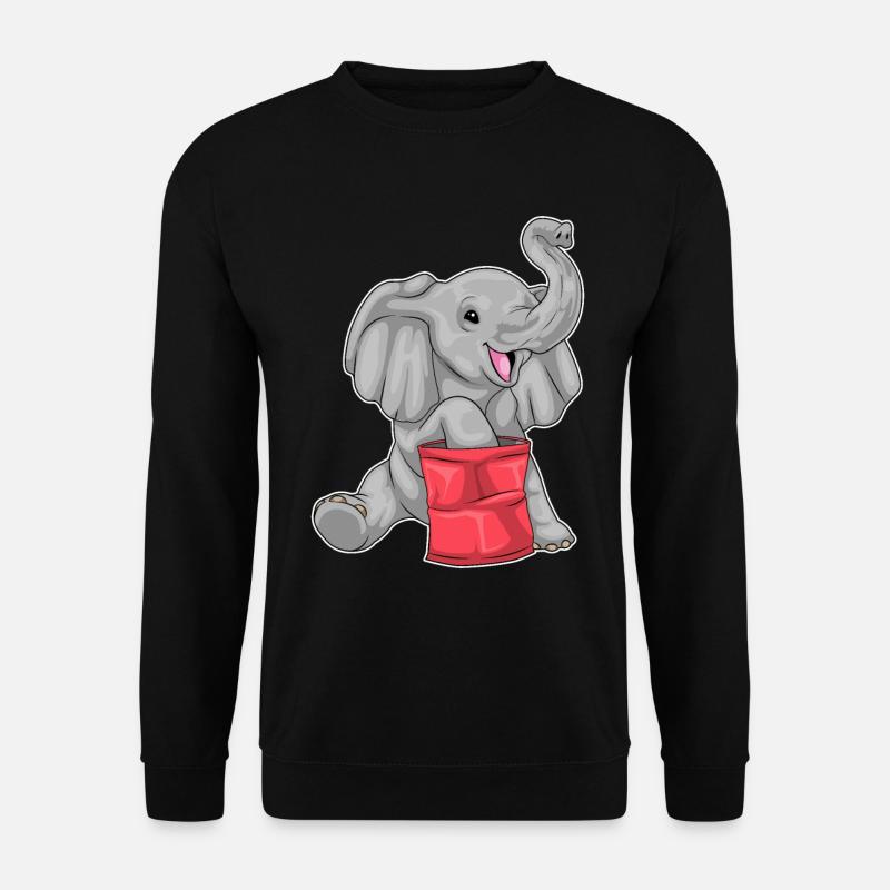 Chips d’éléphant - Sweat-shirt Unisexe - noir