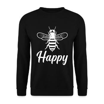 Kind Biene Glückliche Jungen Imker Mädchen Biene - Unisex Pullover - Schwarz - Vorne - Alina (178cm) & Michal (187cm)