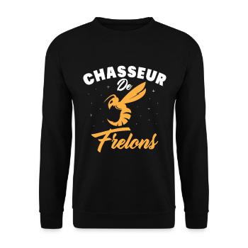 Chasseur de frelon Humour frelon asiatique Drôle - Sweat-shirt Unisexe - noir - Devant - Alina (178cm) & Michal (187cm)