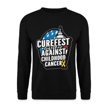 CureFest 2023 CureFest pour les patients atteints de cancer infantile - Sweat-shirt Unisexe - noir - Devant - Alina (178cm) & Michal (187cm)