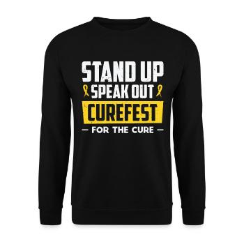 CureFest 2023 CureFest For Childhood Cancer Wear - Unisex Sweatshirt - black - Front - Alina (178cm) & Michal (187cm)