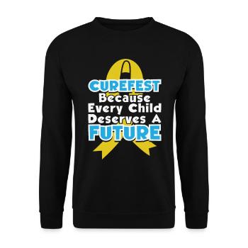 CureFest 2023 CureFest pour les patients atteints de cancer infantile - Sweat-shirt Unisexe - noir - Devant - Alina (178cm) & Michal (187cm)