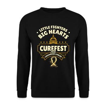 CureFest 2023 CureFest pour les patients atteints de cancer infantile - Sweat-shirt Unisexe - noir - Devant - Alina (178cm) & Michal (187cm)