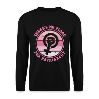 Féminisme Féminisme Femmes Égalité - Sweat-shirt Unisexe - noir - Devant - Alina (178cm) & Michal (187cm)