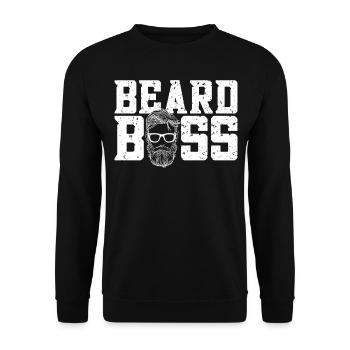 Beard Lover Bearded Man Bear - Unisex Sweatshirt - black - Front - Alina (178cm) & Michal (187cm)