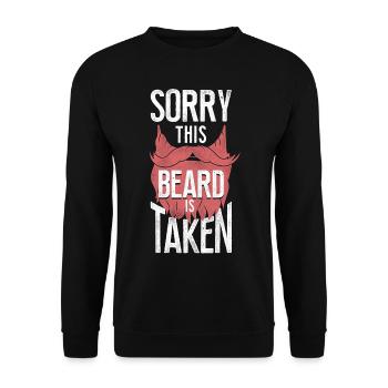 Beard Lover Bearded Man Sorry This - Unisex Sweatshirt - black - Front - Alina (178cm) & Michal (187cm)