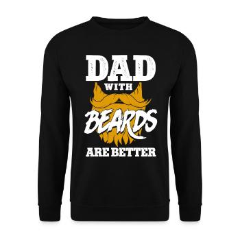 Beard Lover Bearded Man Dad Ginger - Unisex Sweatshirt - black - Front - Alina (178cm) & Michal (187cm)