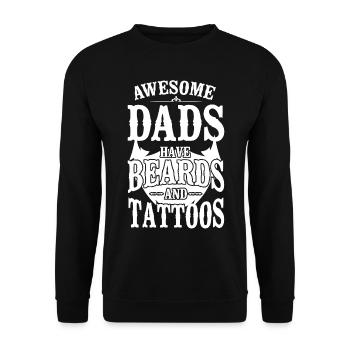 Amant barbe Homme barbu Papa - Sweat-shirt Unisexe - noir - Devant - Alina (178cm) & Michal (187cm)