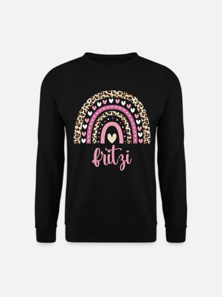 Fritzi Regenbogen Name Geburtstag Fritzi - Unisex Pullover - Schwarz