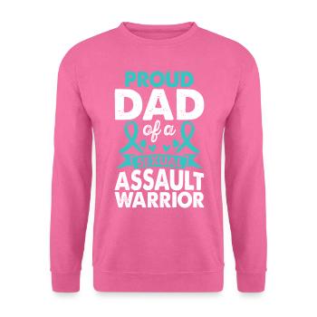 Father of the sexual assault Warrior Awareness - Unisex Sweatshirt - pink - Front