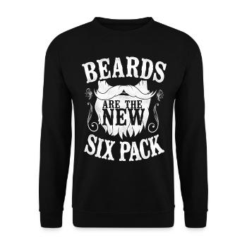 Beard Lover Bearded Man Beards Are - Unisex Sweatshirt - black - Front - Alina (178cm) & Michal (187cm)