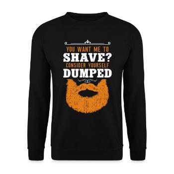 Beard Lover Bearded Man Ginger - Unisex Sweatshirt - black - Front - Alina (178cm) & Michal (187cm)