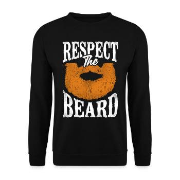 Beard Lover Bearded Man Ginger - Unisex Sweatshirt - black - Front - Alina (178cm) & Michal (187cm)