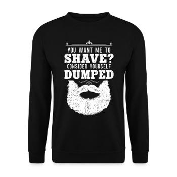 Amant de barbe Homme barbu que vous voulez - Sweat-shirt Unisexe - noir - Devant - Alina (178cm) & Michal (187cm)