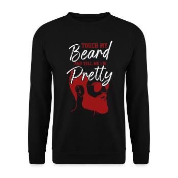 Beard Lover Bearded Man Ginger - Unisex Sweatshirt - black - Front - Alina (178cm) & Michal (187cm)