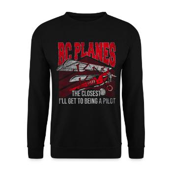 Le plus proche que j’aurai d’être un modèle pilote - Sweat-shirt Unisexe - noir - Devant - Alina (178cm) & Michal (187cm)