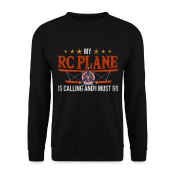Mon avion RC appelle et je dois aller Modèle - Sweat-shirt Unisexe - noir - Devant - Alina (178cm) & Michal (187cm)