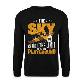 Sky Is Not The Limit Its My Playground Model - Unisex Sweatshirt - black - Front - Alina (178cm) & Michal (187cm)