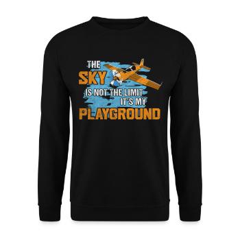 Sky Is Not The Limit Its My Playground Model - Unisex Sweatshirt - black - Front - Alina (178cm) & Michal (187cm)