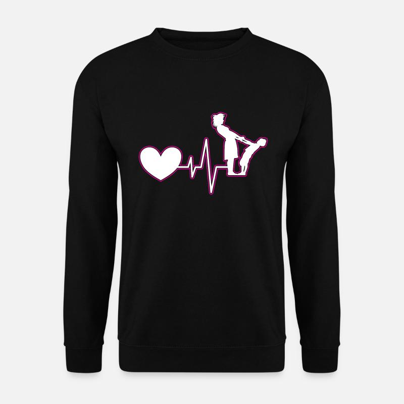 Mutter Kind Herzschlag - Unisex Pullover - Schwarz
