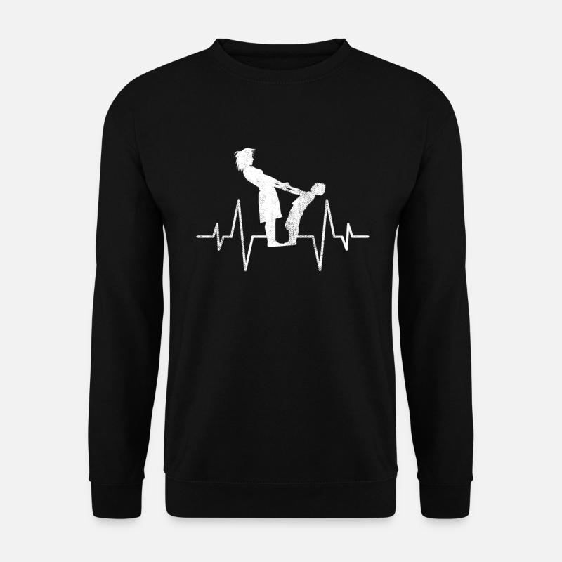 Mutter Kind Herzschlag - Unisex Pullover - Schwarz