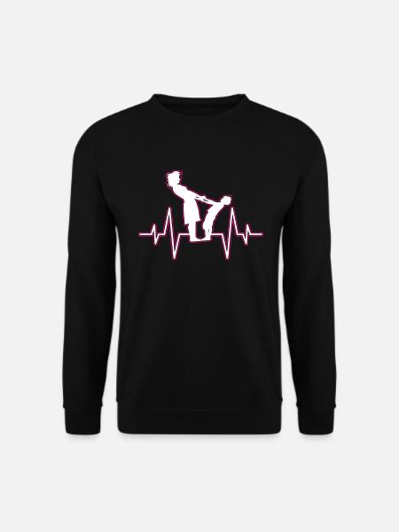 Mutter Kind Herzschlag - Unisex Pullover - Schwarz