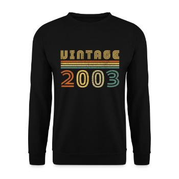 Original 2003 Retro Vintage Anniversary - Unisex Sweatshirt - black - Front - Alina (178cm) & Michal (187cm)