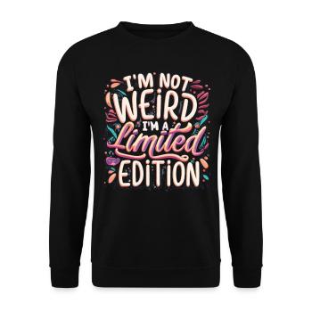 Je suis une Vintage Grafitti en édition limitée Déclaration - Sweat-shirt Unisexe - noir - Devant - Alina (178cm) & Michal (187cm)