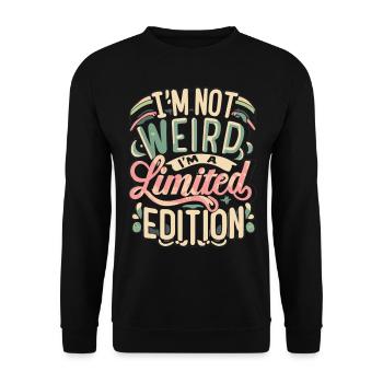 Je suis un Street Art rétro en édition limitée - Sweat-shirt Unisexe - noir - Devant - Alina (178cm) & Michal (187cm)