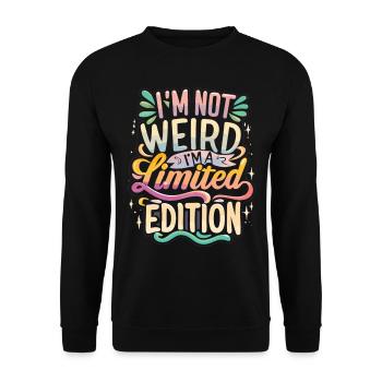 Je suis une édition limitée - Sweat-shirt Unisexe - noir - Devant - Alina (178cm) & Michal (187cm)
