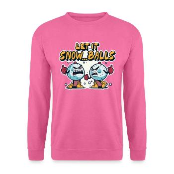 Bataille de boules de neige - Laissez neiger... Boules - Sweat-shirt Unisexe - rose - Devant
