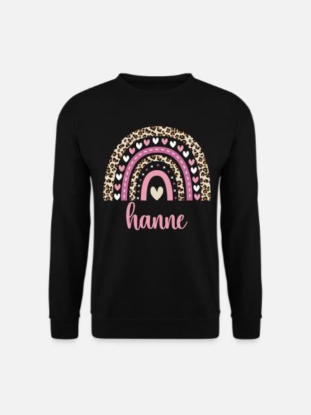 Hanne Regenbogen Name Geburtstag Hanne - Unisex Pullover - Schwarz