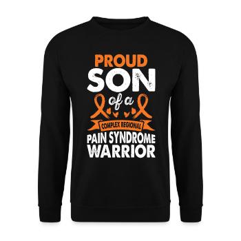 Son of Crps Warrior Awareness Month Orange - Unisex Sweatshirt - black - Front - Alina (178cm) & Michal (187cm)