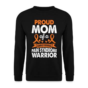 Mom of Crps Warrior Awareness Month Orange Band - Unisex Sweatshirt - black - Front - Alina (178cm) & Michal (187cm)