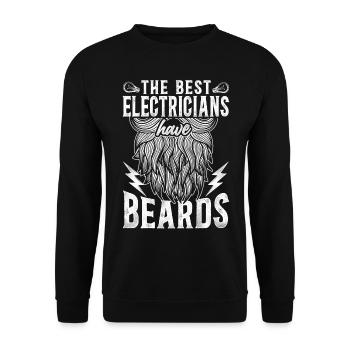Beard Lover Bearded Man - Unisex Sweatshirt - black - Front - Alina (178cm) & Michal (187cm)