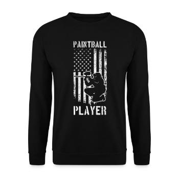 Joueur de paintball US Flag Paintballer Paintball - Sweat-shirt Unisexe - noir - Devant - Alina (178cm) & Michal (187cm)