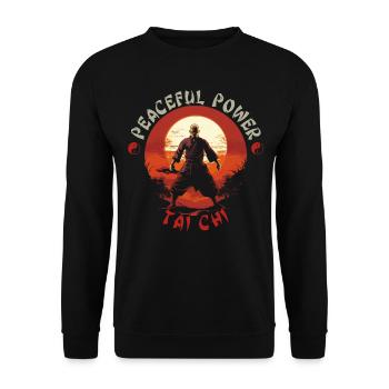 Tai Chi Taijiquan Peaceful Power Tai Chi Chuan - Unisex Sweatshirt - black - Front - Alina (178cm) & Michal (187cm)